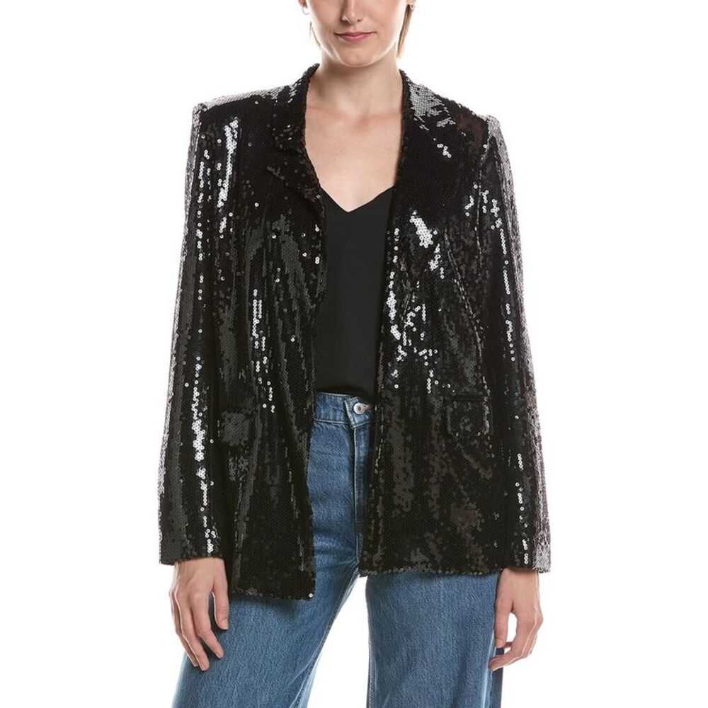 Picadilly Womens  Sequin Blazer, Black
